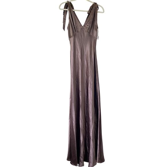 Reformation Pernille Silk Dress Magnetic - Picture 6 of 11